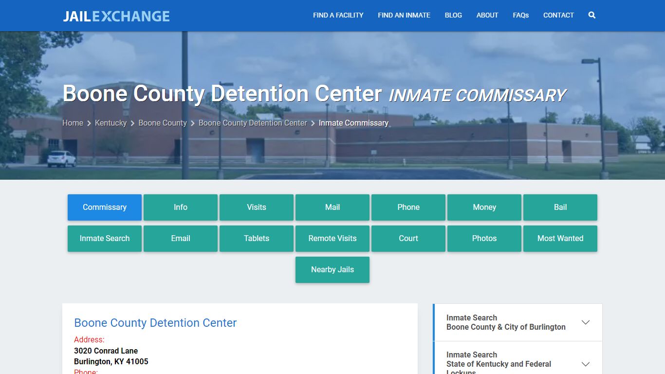 Boone County Detention Center Inmate Commissary - Jail Exchange